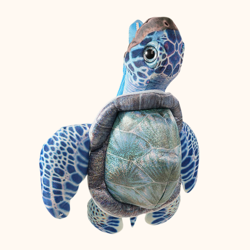 Blue Sea Turtle Plush Backpack – A Wearable & Huggable Kids’ Buddy - Image 3